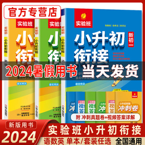 2024版实验班小升初暑假衔接教材语文数学英语毕业升学总复习小学知识大盘点必刷题人教版六年级下册小考升初中预备新初一江苏作业