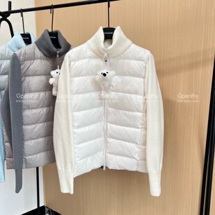 2025秋冬新款 MARZO男女同款 毛织拼接外套玩偶拉链羽绒服