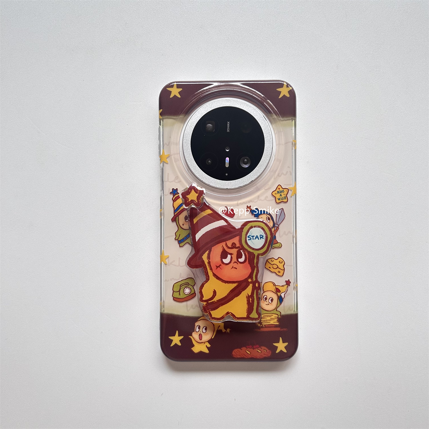 可爱卡通星星公仔带支架适用华为mate70pro+手机壳mate60pro保护套pura80pro防摔pura70pro双层新款mate60