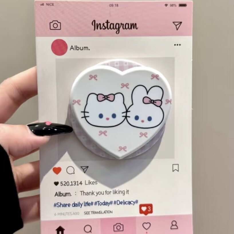 线条兔子猫咪头像磁吸支架适用 MagSafe手机强力磁吸伸缩支架桌面