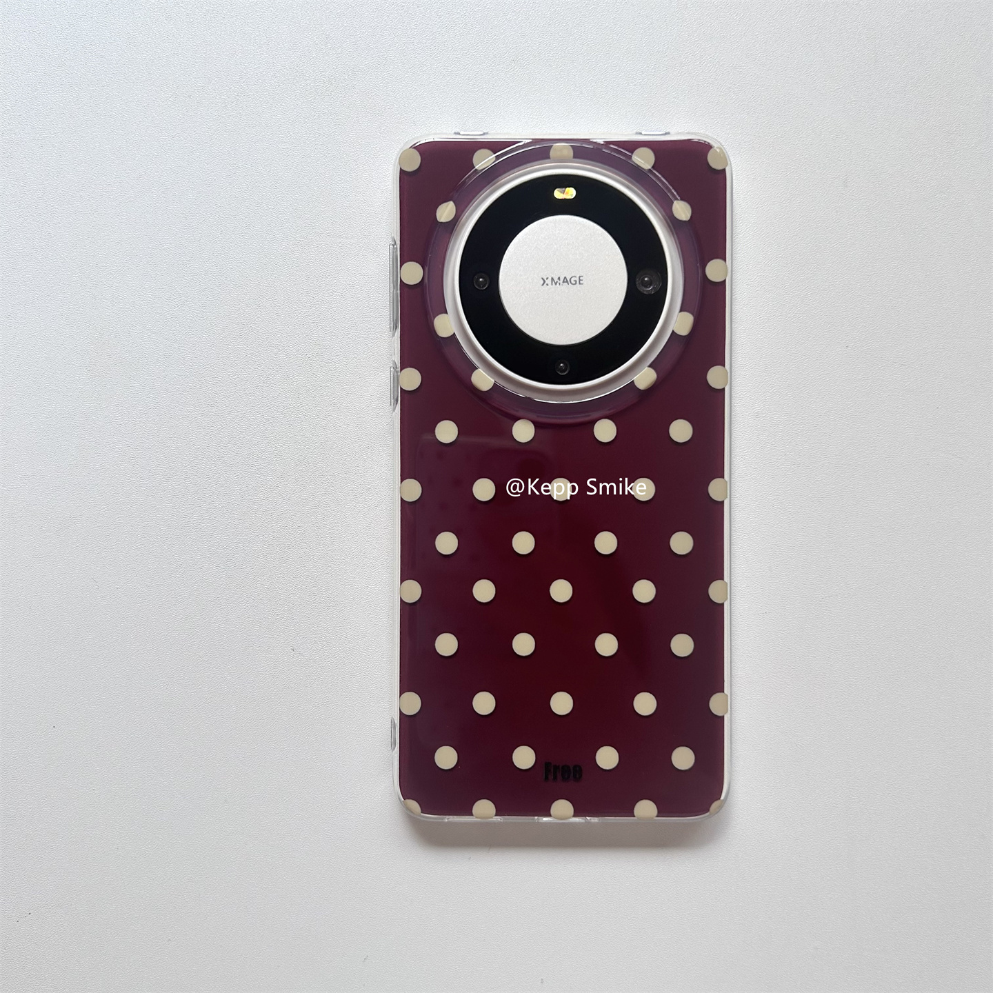 韩系ins撞色酒红波点适用华为mate70pro+手机壳mate60pro双层新款pura80pro保护套pura70pro女款mate60防摔