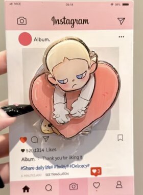 可爱黄发女孩头像磁吸支架适用 MagSafe手机强力磁吸伸缩支架桌面
