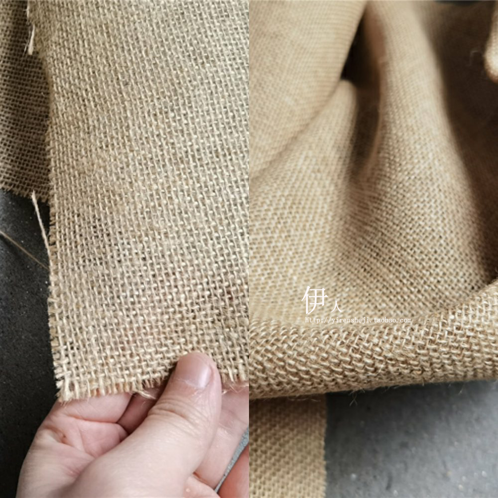 服装辅料 粗麻素衣设计面料布 材料时装设计师个性服装创意舞台