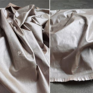 diy涂层面料 百日草橘肤皮布 设计师垂感裤子t恤打底衫服装棉布料