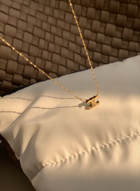 洗澡不用取！18K电镀保色 凯旋门项链高级轻奢感锁骨链钢钛项链女