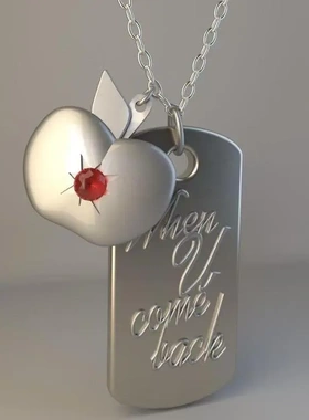 恋与深空夏以昼同款阴刻方牌项链cos百搭吊坠男女款游戏周边