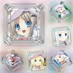 个性键帽单个库特卡通可爱十字轴客制化机械键盘透明键帽挂件