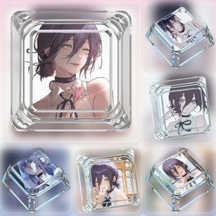 电锯人蕾塞键帽单个卡通可爱十字轴动漫客制机械键盘透明透光键帽