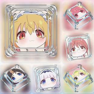 丝码龙仆键帽单个小林托尔节日送礼十字轴机械键盘透明透光键帽