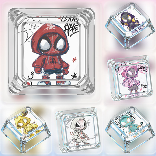 格温键帽单个二次元风动漫个性创意十字轴蜘蛛侠透明机械键盘潮玩