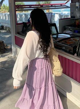 DEMA小德玛 镂空针织防晒开衫女春秋新款设计感修身显瘦上衣外套