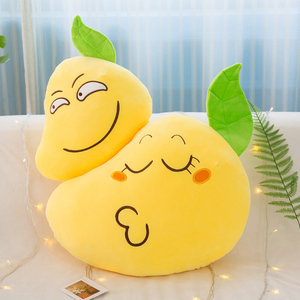 可爱芒果毛绒玩具水果抱枕