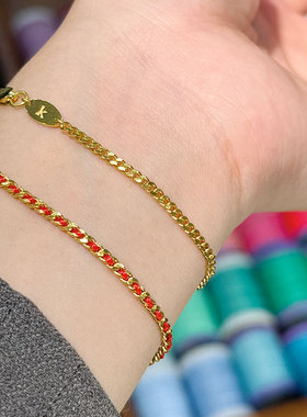 何家编织红绳双层手链