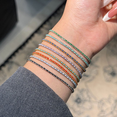 法国小红绳珠珠手链女