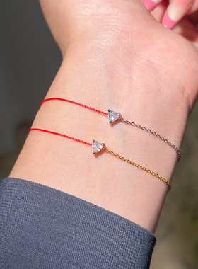 本命年爱心小红绳女转运心形红绳