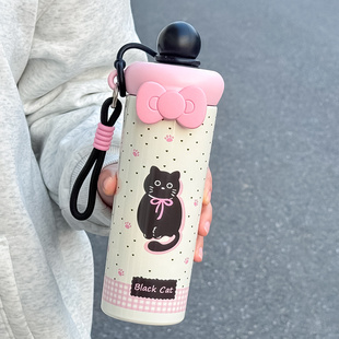 2025冬季长效保温杯高颜值316不锈钢杯子女生可爱大容量吸管水杯