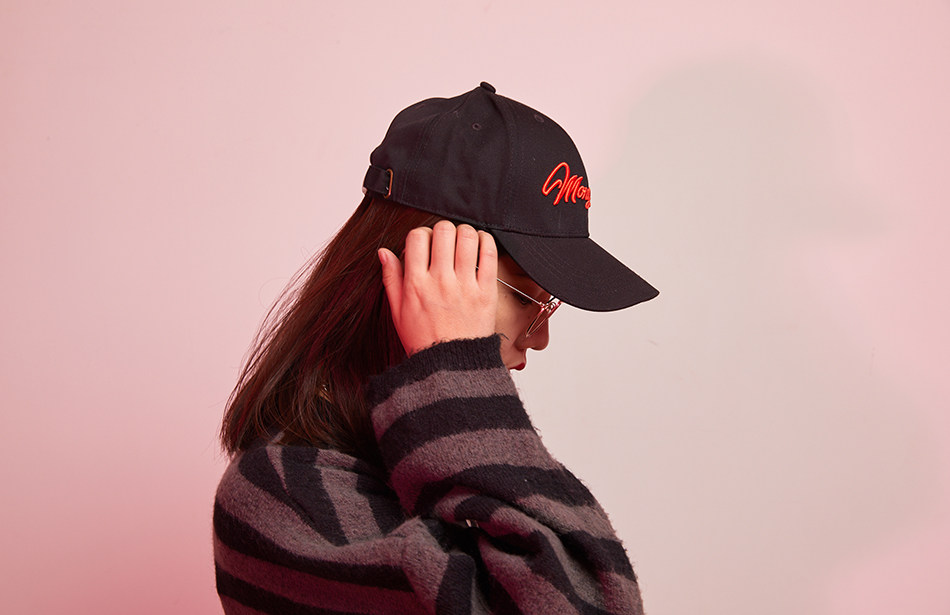 黑色可调节鸭舌帽男女同款