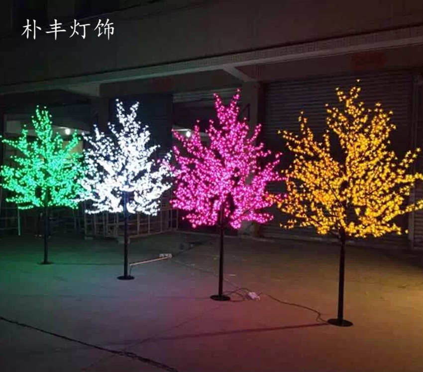 仿真樱花树灯led发光树 户外防水景观庭院树灯草坪灯节日装饰彩灯