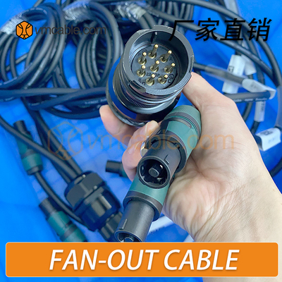 8芯音箱插头喇叭线散尾30米Speaker split cable Break out 2 way