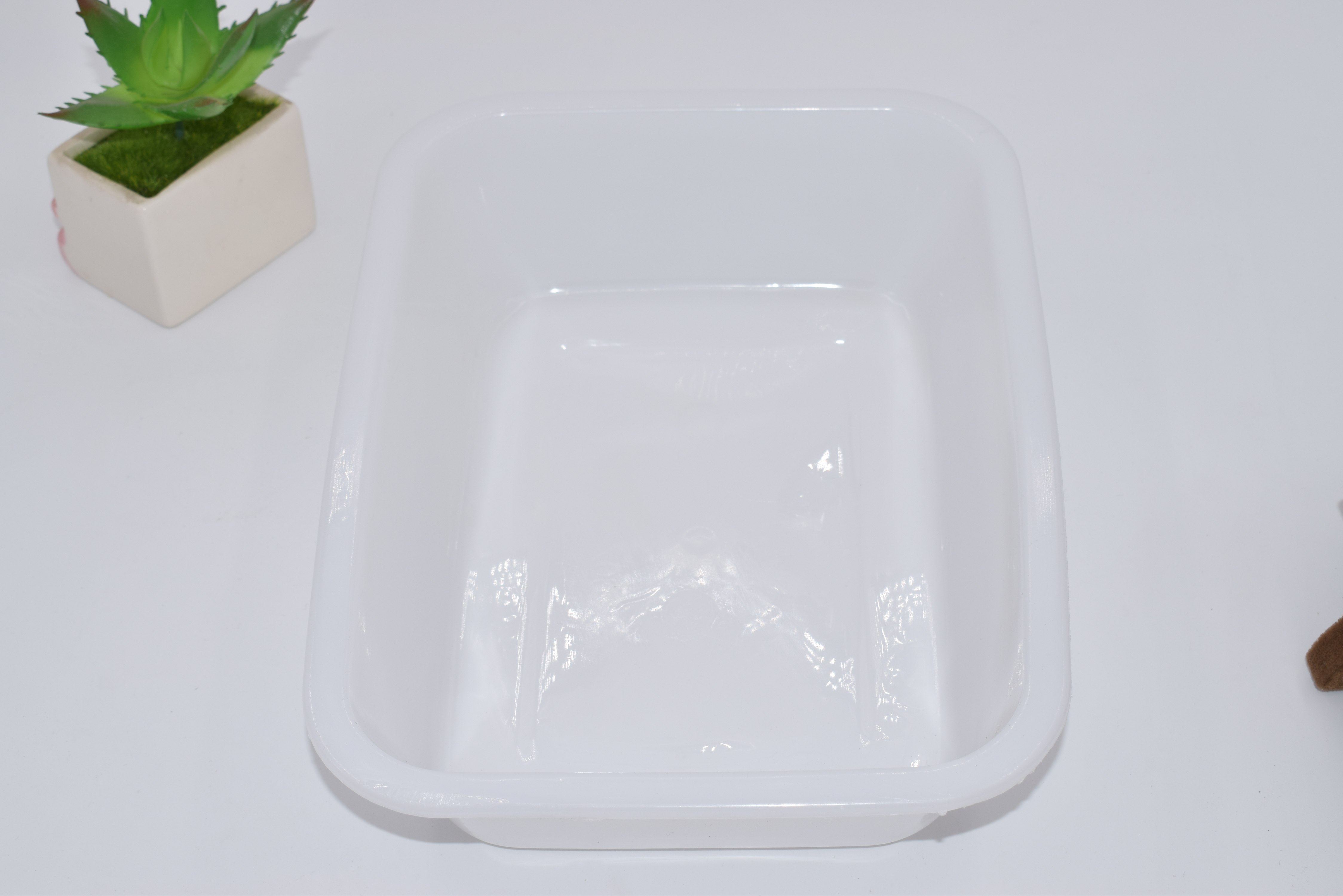 19包邮白色塑料长方形冰盘无盖食品级保鲜盒零件收纳盒冰柜麻辣烫