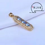 Медная прямоугольная подвеска, ожерелье и серьги ручной работы, аксессуар, аксессуары, микроинкрустация, DIY