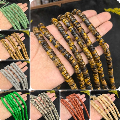 3*8mm水晶玛瑙虎眼 隔片垫片散珠 手工串珠DIY手链项链配件配珠