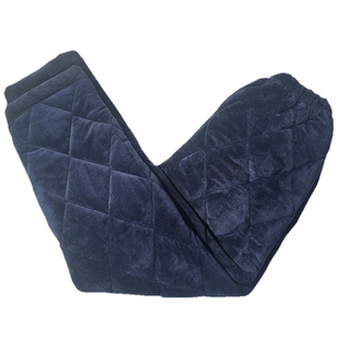 老人冬装睡裤男爸爸加绒加厚休闲裤爷爷珊瑚绒夹棉裤直筒加肥大码