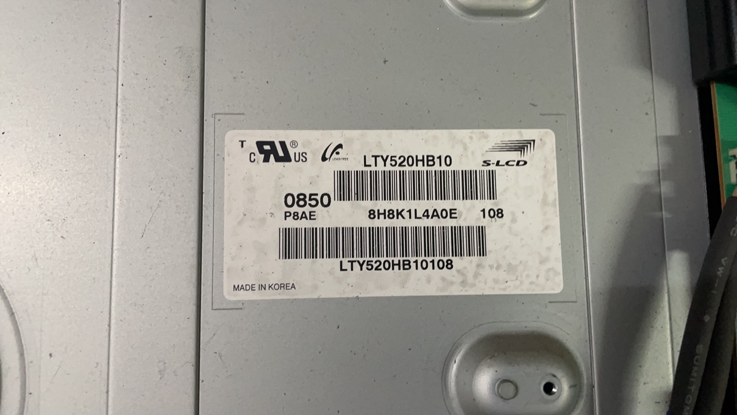 索尼KDL-52V5500液晶屏 逻辑板型号FS-HBC2LV2.4 屏LTY520HB10