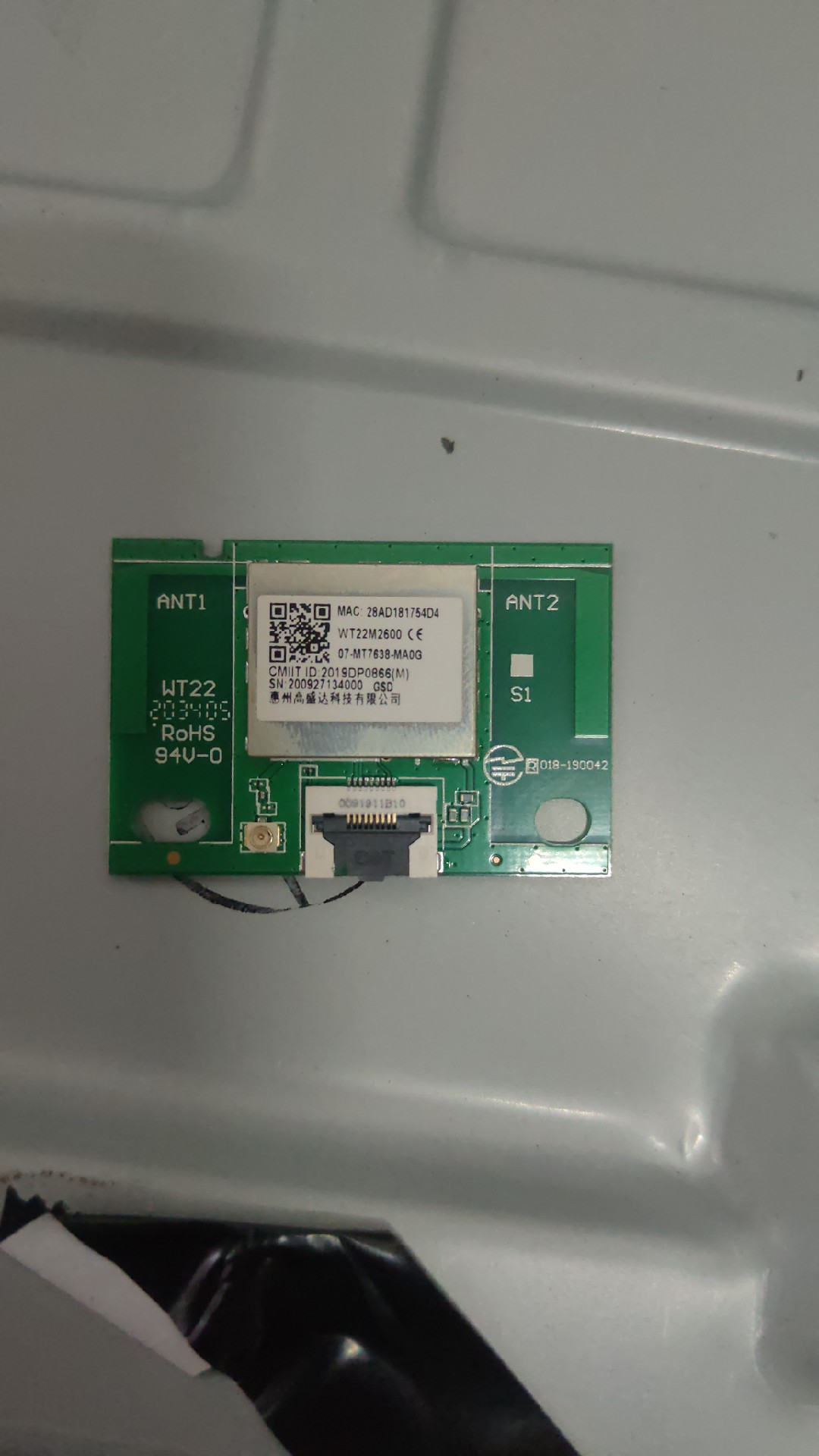 TCL原装65D10 50D9 50D8 43V8无线网卡07-MT7638-MA0G WT22M2600