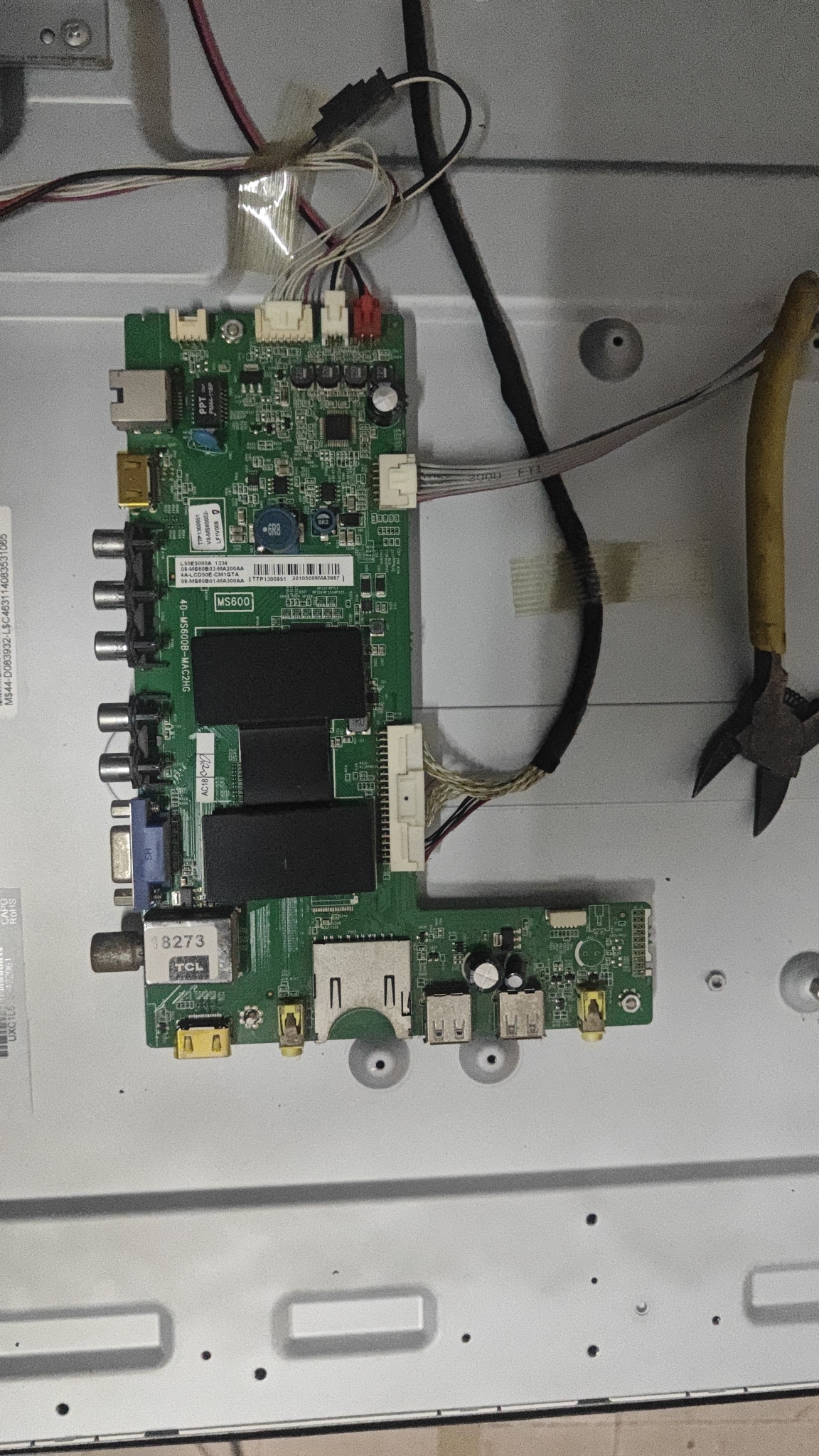 原装TCL L50E5000A主板40-MS600B-MAC2HG配奇美屏V500HJ1-LE1