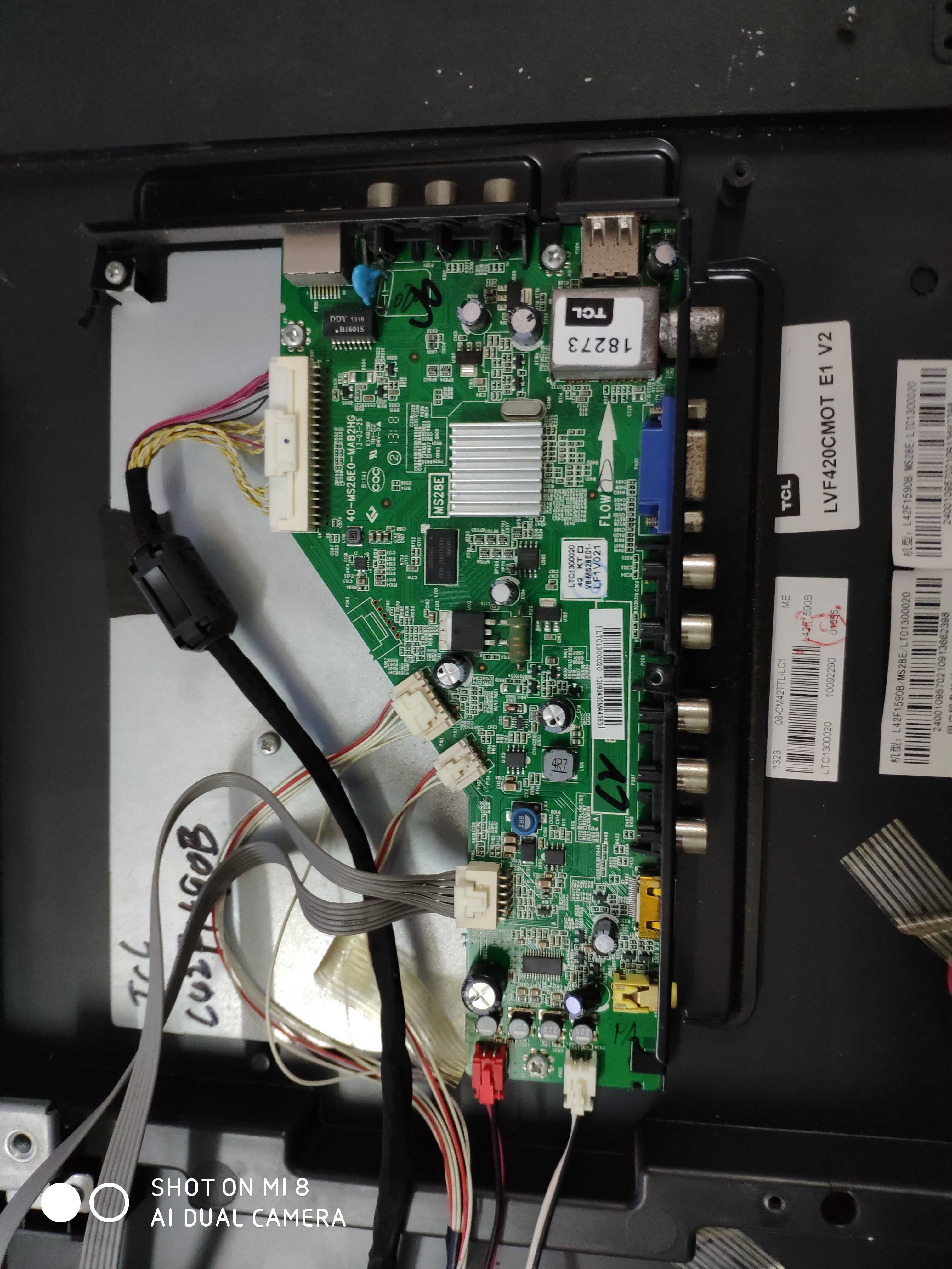 TCL L42F1590B主板40-MS28E0-MAB2HG拆机测试好配奇美屏LVF420CMO