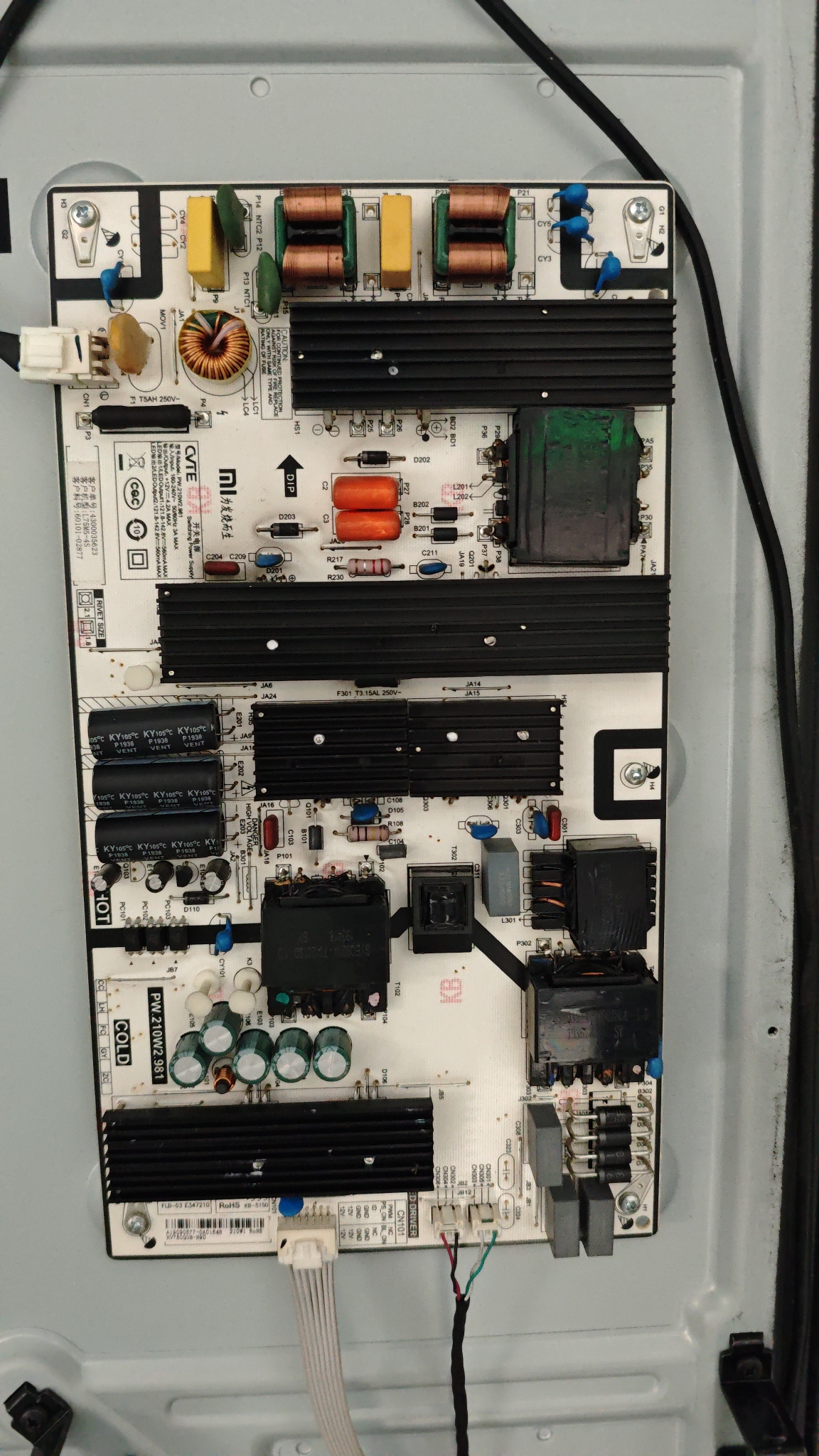 小米L75M5-4S电源板液晶电视 PW.210W2.981 SHG7502A-116E