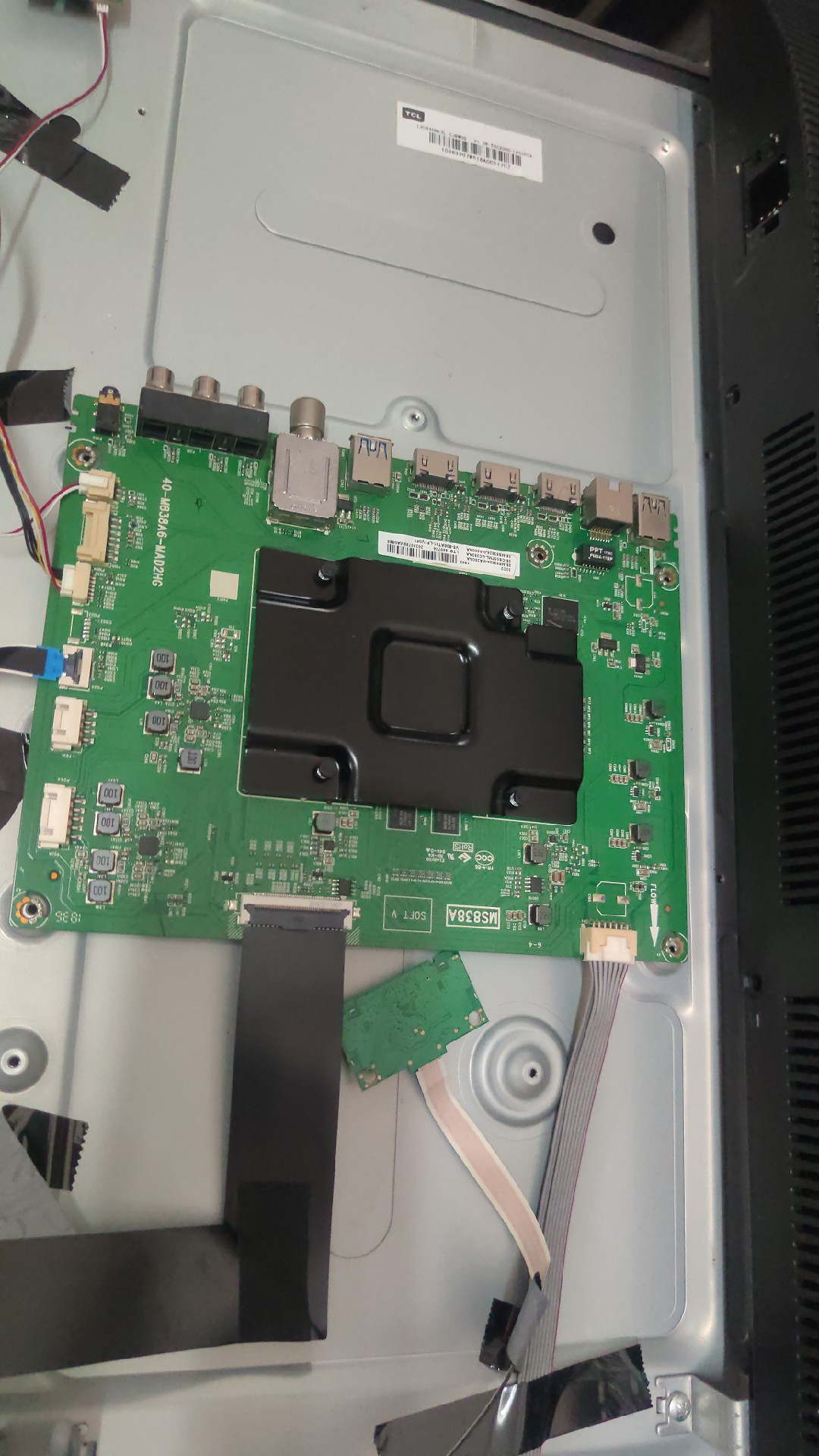 TCL 55C2 55T3 55Q1D主板40-M838A6-MAD2HG/MAB2HG对好插口