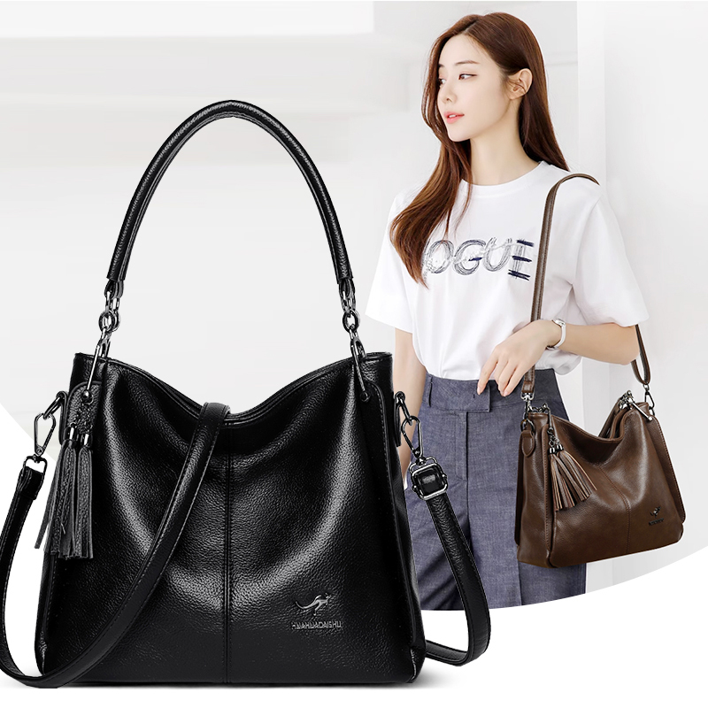 品牌正品真皮牛皮女包2025新款大容量秋冬软皮牛皮托特妈妈婆婆包