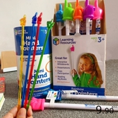 美国Learning Resources彩色手指绘本指读棒教棒儿童黑板LR手指棒