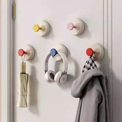 多巴胺吸盘挂钩玄关挂钩承重力强粘胶免打孔入户门口放钥匙神器