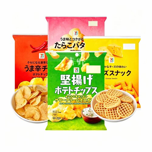 711便利店厚切薯片薯格粟米条