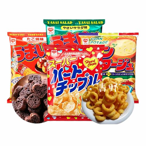 RISKA粟米圈圈薯片蒜香膨化零食