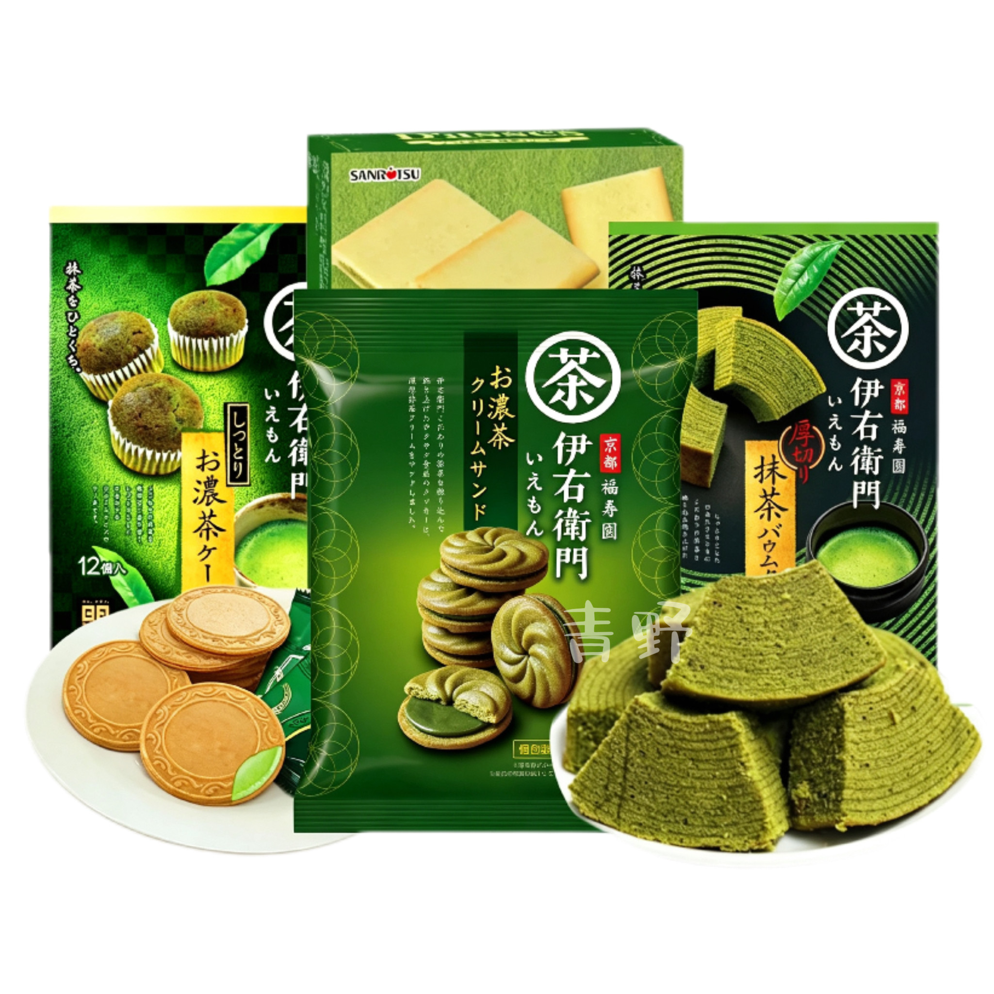 日本直邮抹茶味蛋糕卷夹心饼干大福不甜腻解馋下午茶点心休闲零食