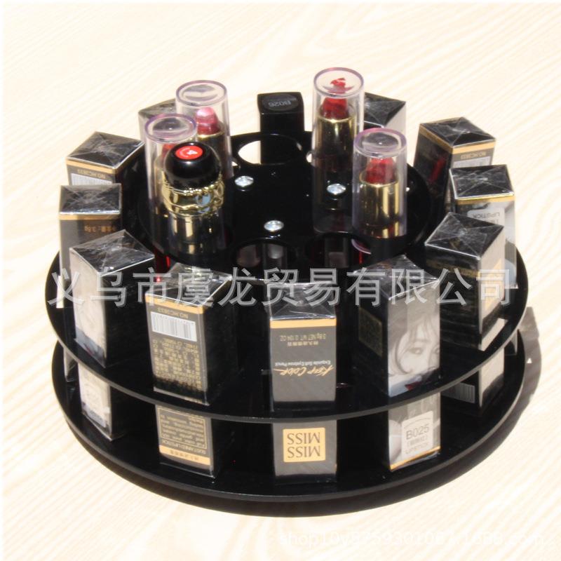 亚克力旋转口红架透明唇膏架小羊皮口红展示架化妆品彩妆收纳架