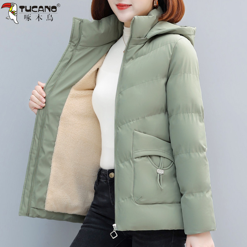 啄木鸟加绒棉衣棉服女士冬季2025年新款短款中年妈妈加厚防寒外套,女装/女士精品,棉衣/棉服,淘宝优惠券,粉丝福利购,淘宝优惠卷