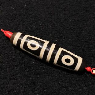 台湾聚缘【藏传古风地门四眼天珠】西藏天珠 拍前咨询 勿私拍