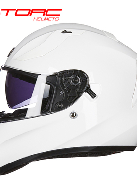 美国TORC电动摩托车头盔男女全覆式头盔双镜片赛车全盔时尚安全盔