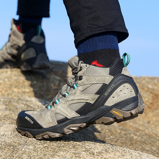 悍途户外登山鞋男高帮户外防水防滑耐磨厚底减震山地越野徒步鞋男
