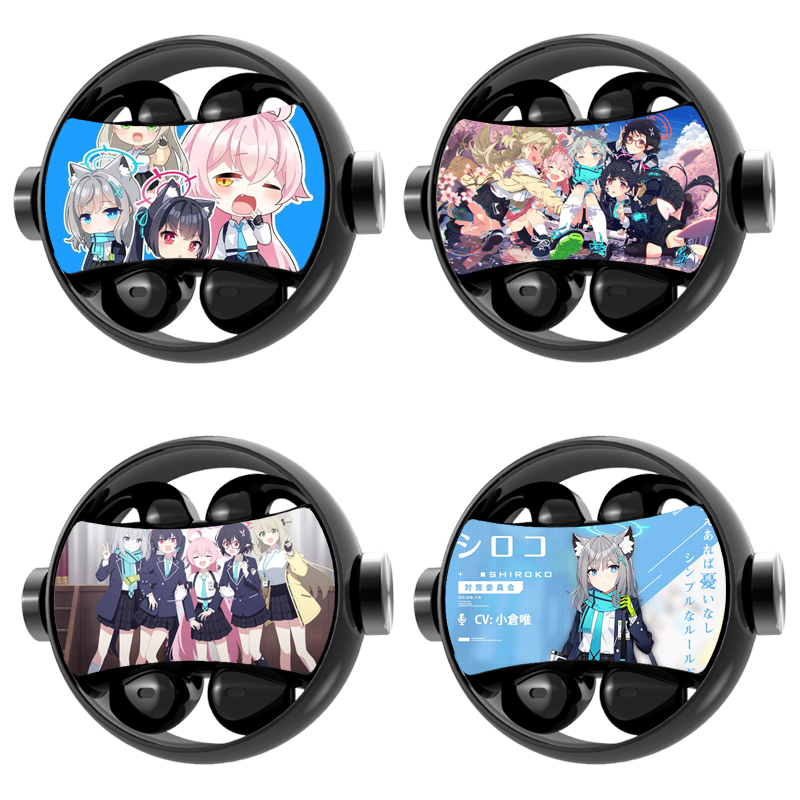 碧蓝档案动漫周边超长续航蓝牙耳机降噪男女运动耳夹入耳式双耳机