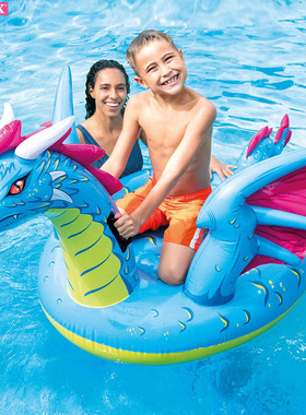 水上充气坐骑游泳圈漂浮玩具儿童成人浮床户外加厚男女浮排游泳池