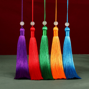流苏穗子高档配件精致手工红色挂件批发古风古琴挂绳汉服装饰黄色