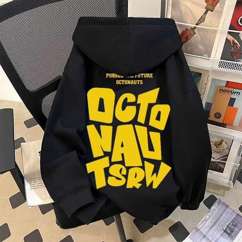 圆领印花字母数字FDR官方店 大标识斑驳印花美式连帽卫衣男女秋季