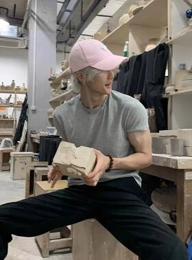 889男短袖运动袖口健身训练服灰色正肌肉衣服肩上衣夏季宽松t恤显