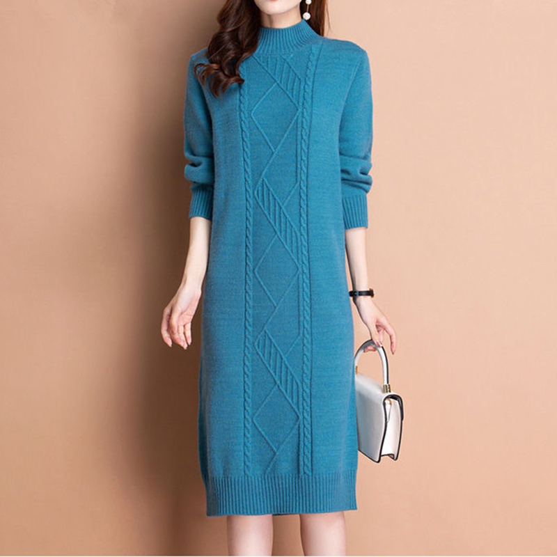 秋冬新款中长款羊毛衣